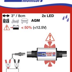 SAE O-122 kontrolka stavu akumulátora AMG/GEL/SUPER MF – príslušenstvo k Accumate a Optimate