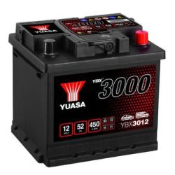 YBX3012-052 (12V/52Ah/450A/“0″/54434) YUASA autobatéria