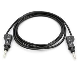 2110-100-0, čierny kábel 1m ban-ban 4mm nekrytý, 12A, PVC