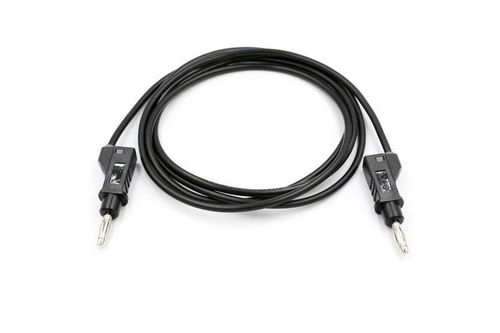 2110-100-0, čierny kábel 1m ban-ban 4mm nekrytý, 12A, PVC
