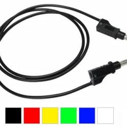 2210/600V-100-5, zelený kábel 1m ban-ban 4mm so zasúvacím krytom, 12A, PVC