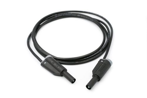 2610-100-0, čierny kábel 1m ban-ban 4mm krytý, 12A, PVC