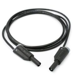2611-100-0, čierny kábel 1m ban-ban 4mm krytý, 12A, silikón