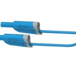 2710-100-6, modrý kábel 1m ban-ban 4mm krytý, 12A, PVC