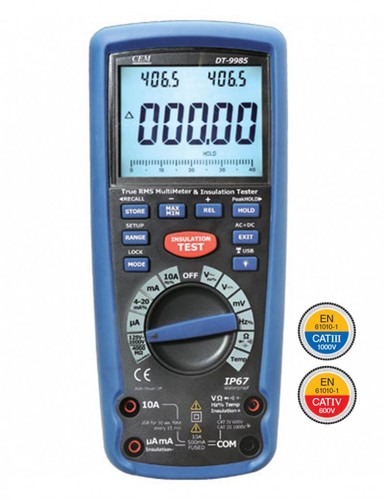 DT-9986, tester izolácie + DMM, CEM