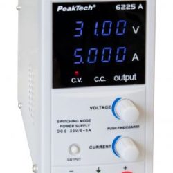 P6225A, laboratórny zdroj 0-30V, 0-5A Peaktech