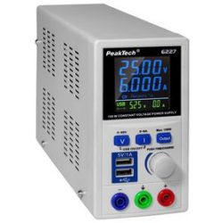 P6227, laboratórny zdroj 0-60V / 6A / 150W Peaktech