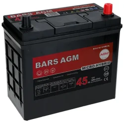 Akumulator Bars HYBRID AGM LINE 45Ah+P 500A B24J HJ-S46B24L Start-Stop L BARS BM45P