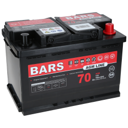 Akumulator Bars AGM LINE 70Ah 760A L3 Start-Stop (M) Bars BM70M