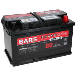 Akumulator Bars AGM LINE 80Ah 800A L4 Start-Stop (M) Bars BM80M
