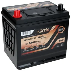 Akumulator Eurostart Asia Series 62Ah/580A +L Japan D23X/B01 C EUROSTART ECA62L