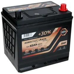 Akumulator Eurostart Asia Series 62Ah/580A +P Japan D23/B01 C EUROSTART ECA62P